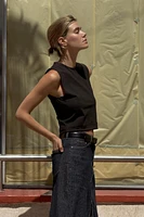 COTTON CROPPED TOP