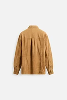 REGULAR FIT SUEDE SHIRT