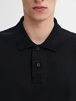Cotton blend polo sweater