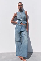JEAN Z1975 COUPE LARGE À TAILLE HAUTE ET PINCES