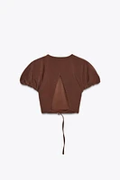 BALLOON CROP TOP