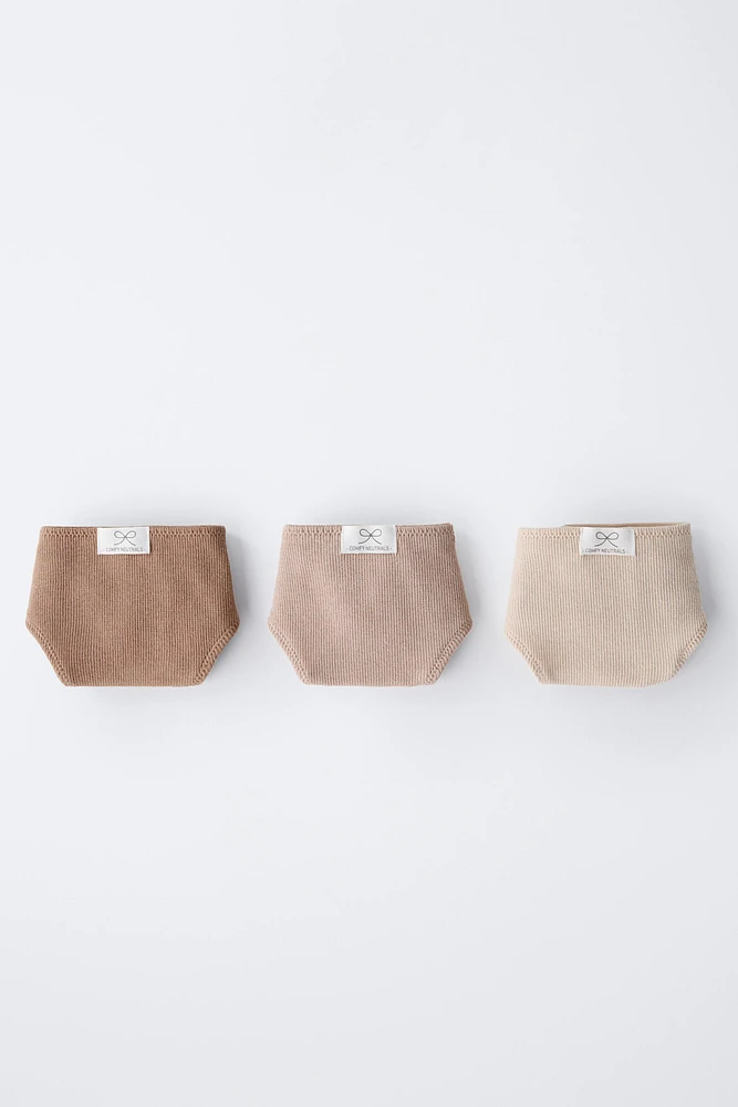 6 ANS/ LOT DE TROIS CULOTTES RIB ÉTIQUETTE