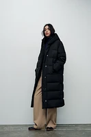 WATER AND WIND PROTECTION LONGLINE HOODED DOWN JACKET