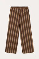 LIMITED EDITION STRIPED BELTED PANTS