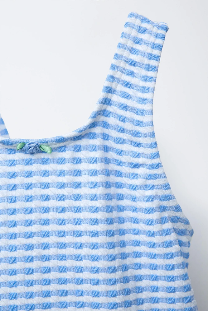 2-6 YEARS/GINGHAM CHECK SWIMSUIT