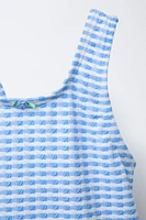 2-6 YEARS/GINGHAM CHECK SWIMSUIT