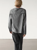 Cotton blend shirt with print detail