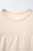 PLAIN RUFFLED T-SHIRT