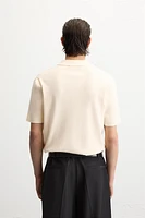 VISCOSE BLEND KNIT POLO SHIRT