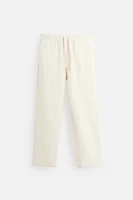 PANTALON EN JACQUARD À RAYURES