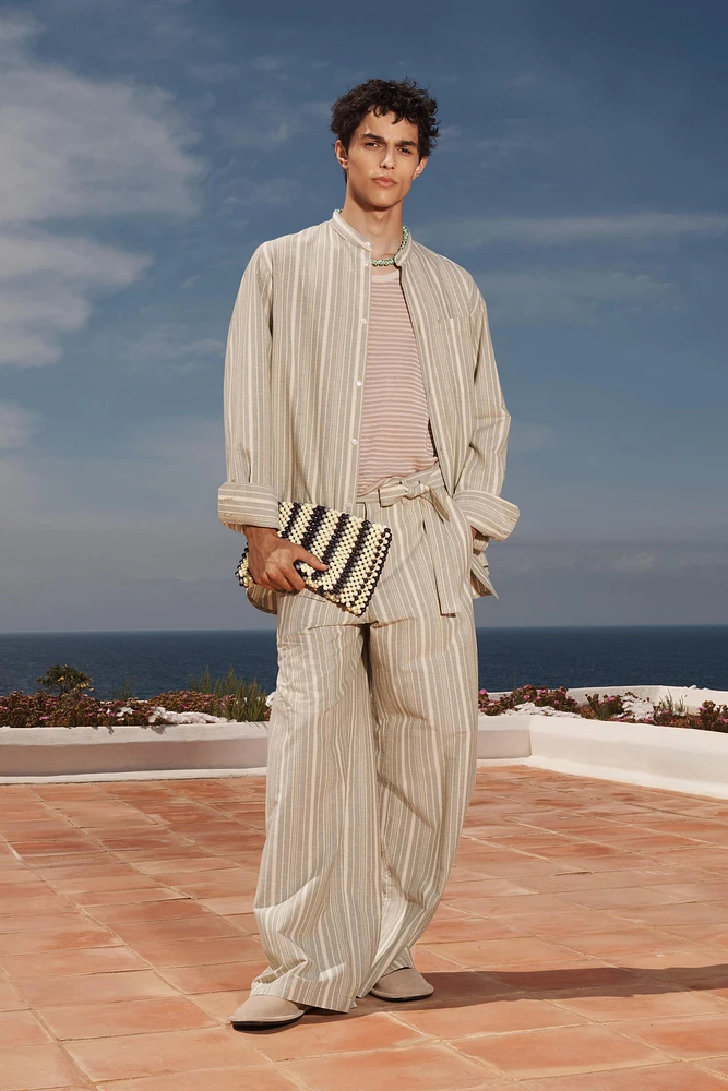 LIMITED EDITION STRIPED WIDE FIT PANTS
