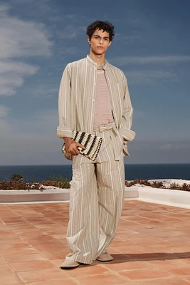 LIMITED EDITION STRIPED WIDE FIT PANTS