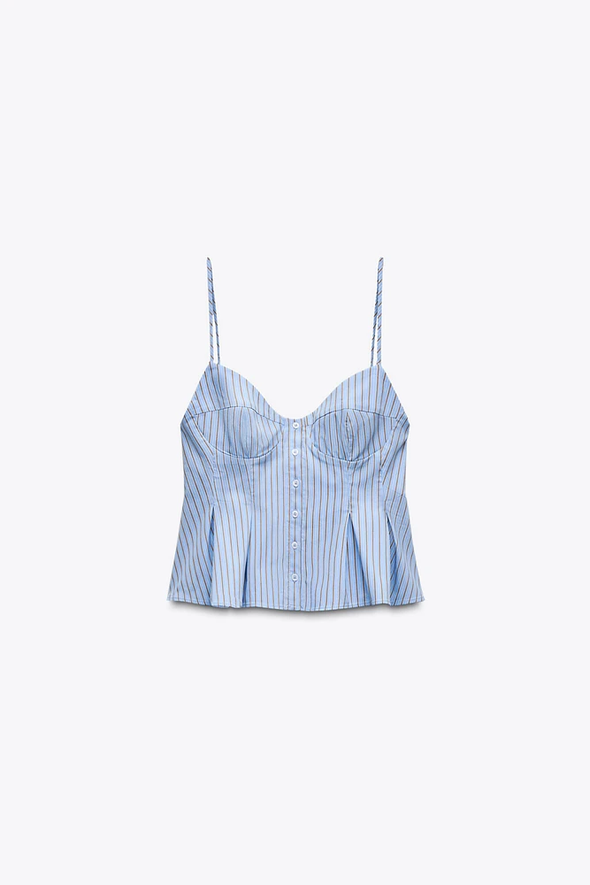 PLEATED POPLIN TOP