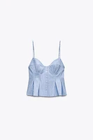 PLEATED POPLIN TOP
