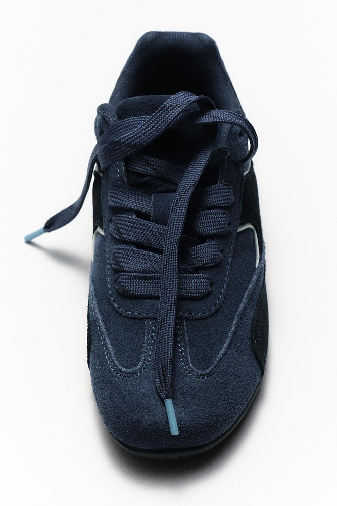 BASKETS EN CUIR