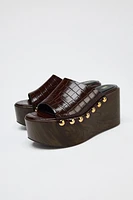 EMBOSSED PLATFORM WEDGES