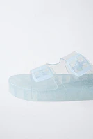 GLITTER BUCKLE POOL SLIDE