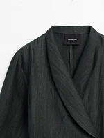 100% linen kimono with tie
