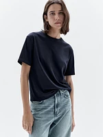Short-sleeve T-shirt with back seam detail