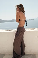 PANTALON DOUBLE PLI PATTES DE BOUTONNAGE