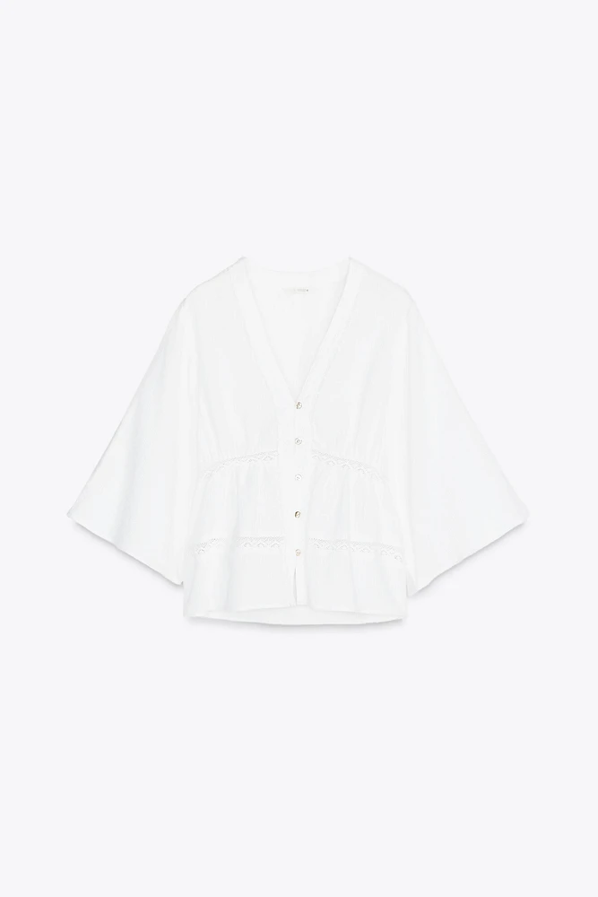 CHEMISE À ENTRE-DEUX