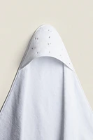 HOODED BABY TOWEL WITH STARS AND MOONS