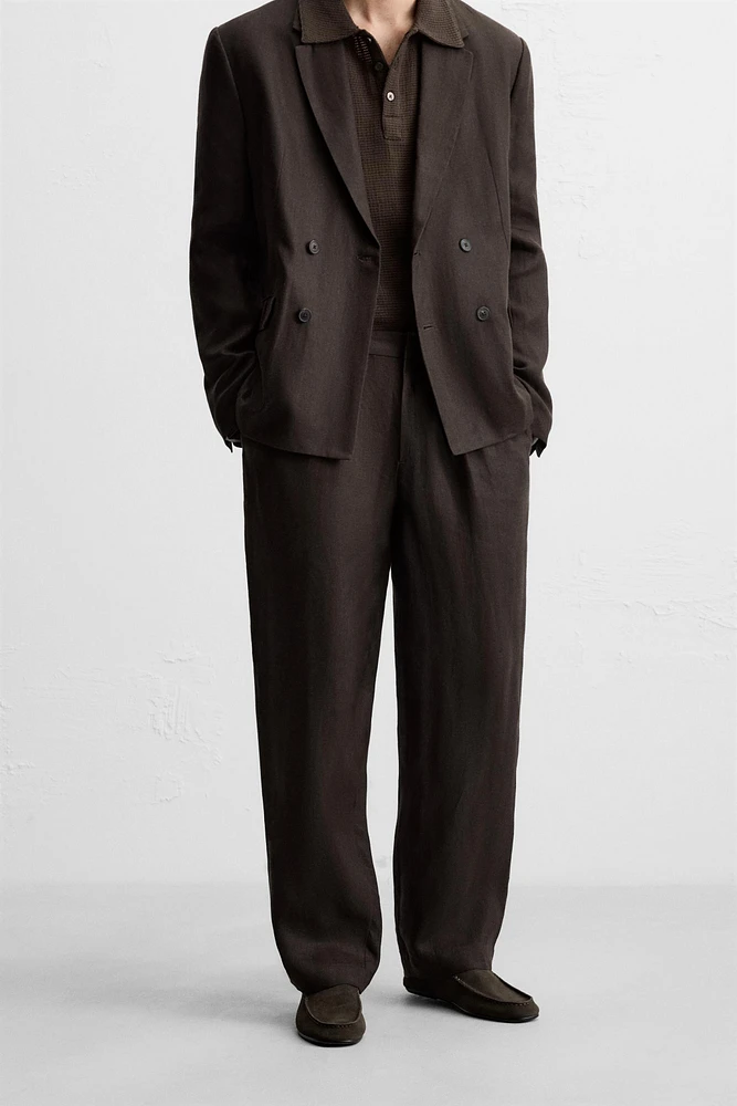 PANTALON DE COSTUME 100 % LIN