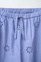 STRAIGHT LEG EMBROIDERED PANTS