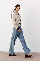 ELASTIC HEM CROPPED JACKET