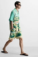 LANDSCAPE PRINT SHORTS