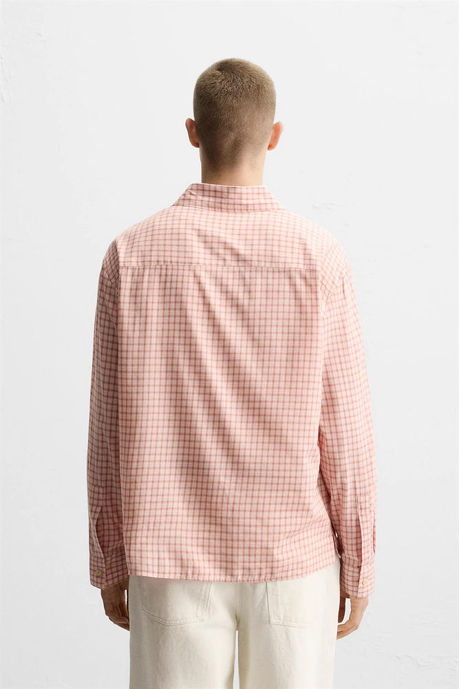 CHECKED COTTON-VISCOSE SHIRT