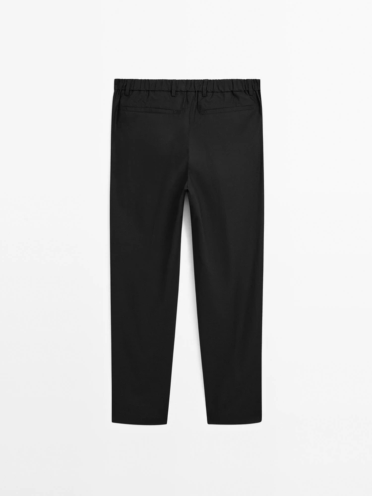 100% cotton jogger fit trousers