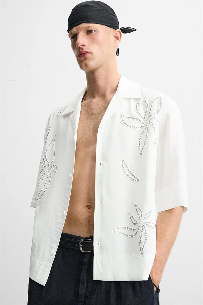 LACE EMBROIDERED SHIRT