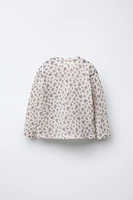 FINE KNIT FLORAL PRINT JACKET