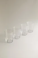 SET OF TALL GLASS TUMBLERS (SET OF 4