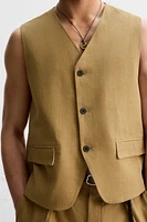 LIMITED EDITION LINEN-LYOCELL RELAXED FIT VEST