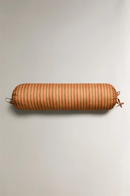 STRIPED CYLINDRICAL CUSHION