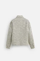 STRUCTURED CONTRAST OVERSHIRT
