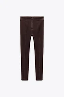 HEAT-SEALED ZIPPER LEGGINGS ZW COLLECTION