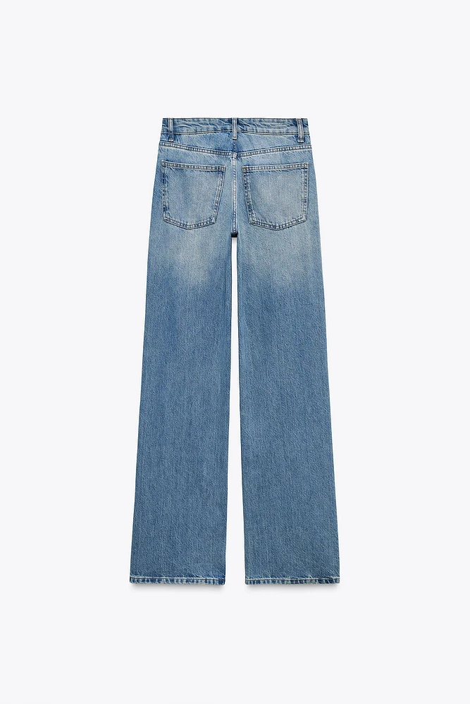 JEAN TRF COUPE LARGE À TAILLE MI-HAUTE