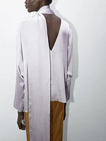 Flowing blouse with low-cut back - Studio