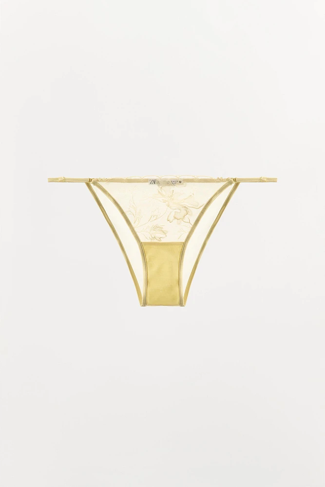 CULOTTE EN MESH BRODÉ