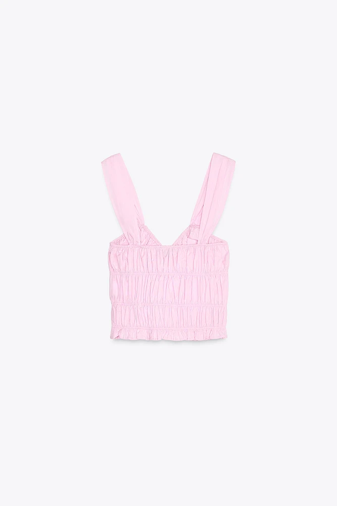 RUCHED CROP TOP
