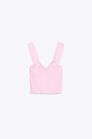 RUCHED CROP TOP