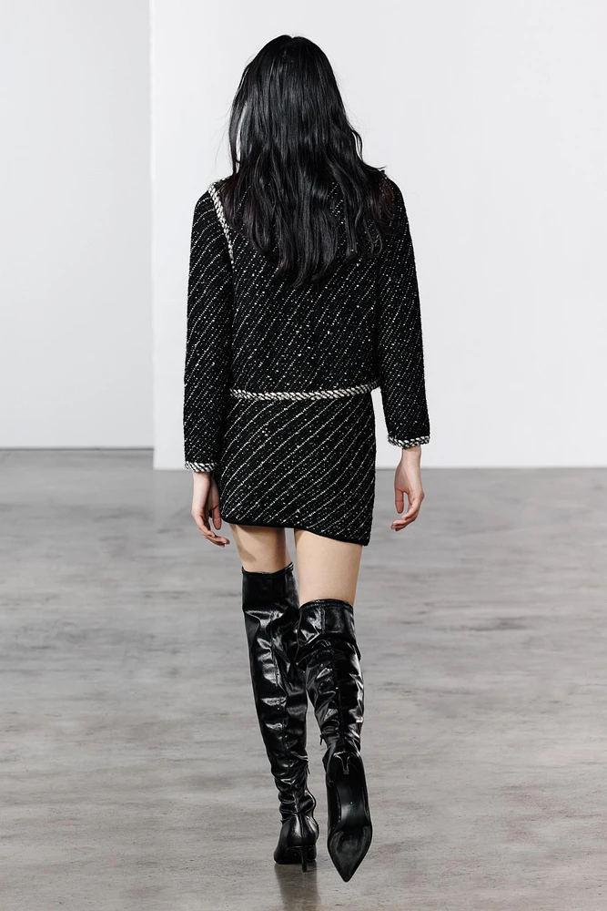 COMBINATION KNIT JACKET