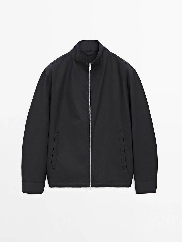 100% cotton zip-up jacket