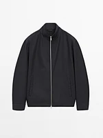 100% cotton zip-up jacket
