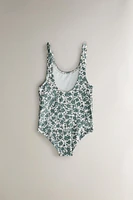 MAILLOT DE BAIN PLAGE ENFANT FLEURS TROPICALES
