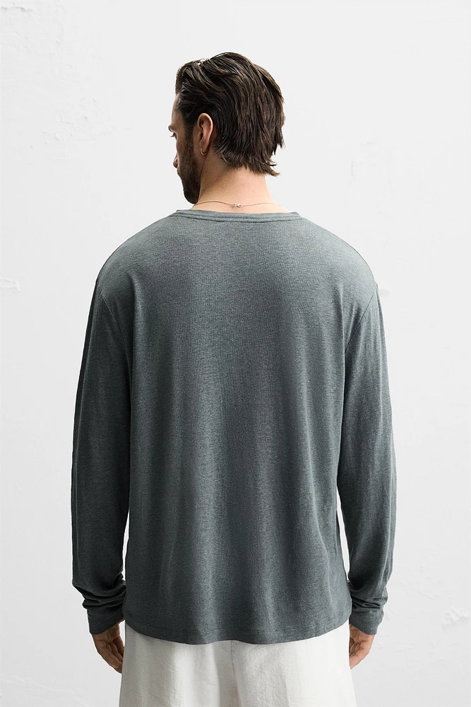 LINEN BLEND T-SHIRT