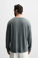 LINEN BLEND T-SHIRT